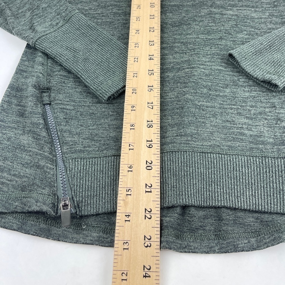 Active Life Sweater Womens Medium Heather Green Side Zippers - Picture 7 of 8